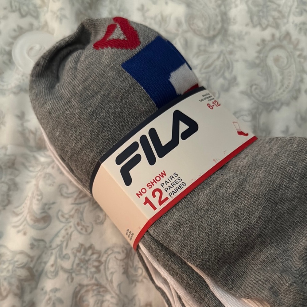 Fila Gray/White Athletic Socks for Active Comfort